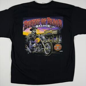 Vintage Bucket of Blood Saloon Biker Graphic Tee Nevada Men’s 2XL